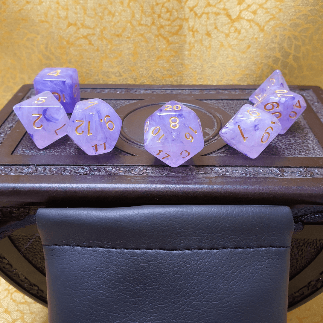 Infinite Fort - Amethyst D&D Acrylic Dice Set