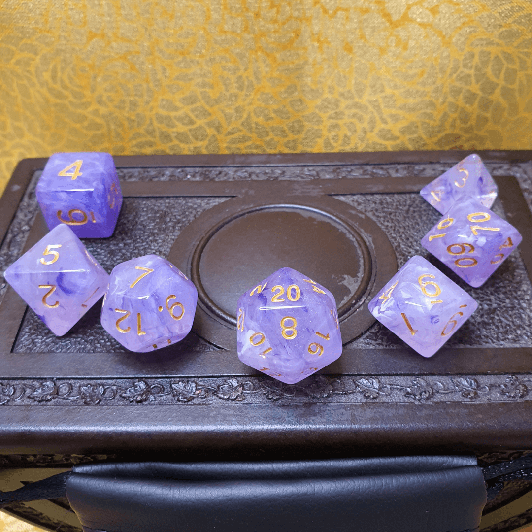Infinite Fort - Amethyst D&D Acrylic Dice Set