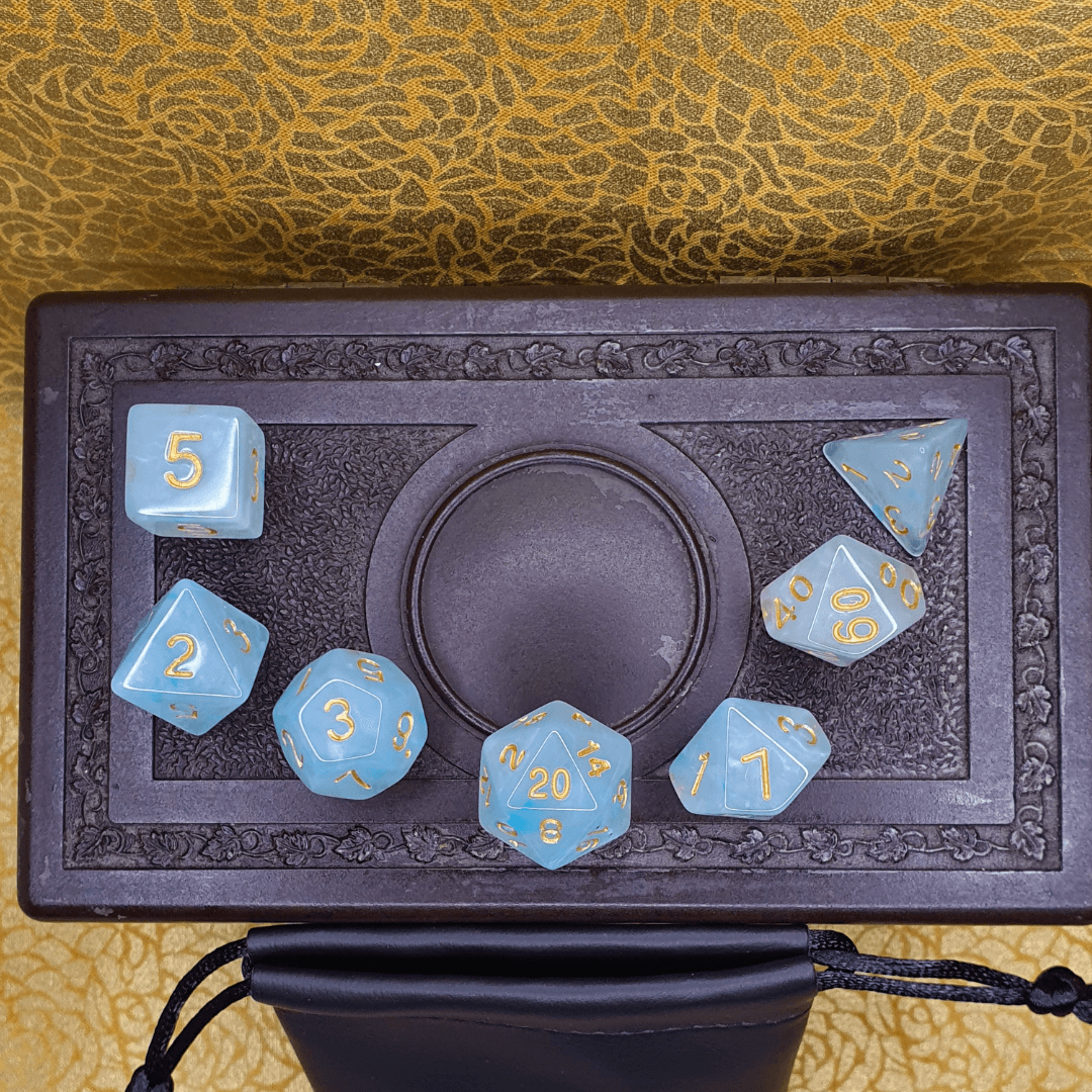 Infinite Fort - Aquamarine D&D Acrylic Dice Set