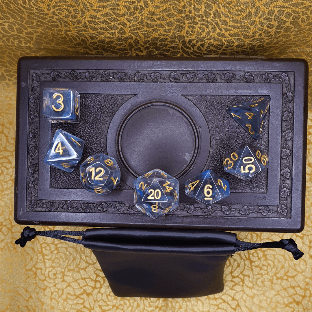 Infinite Fort - Swamp Marble D&D Acrylic Dice Set