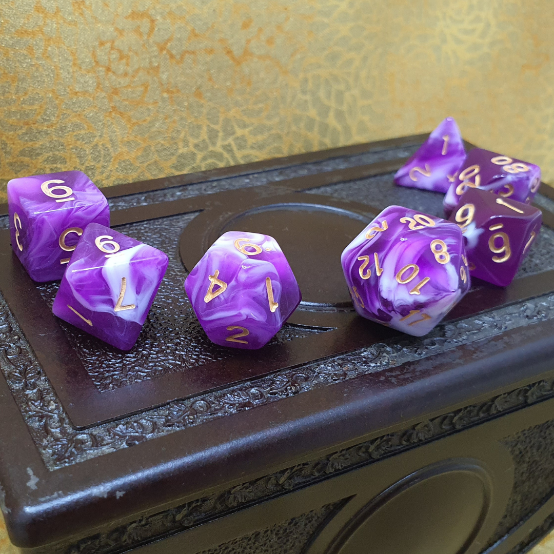 Infinite Fort - Amethyst Dream D&D Acrylic Dice Set