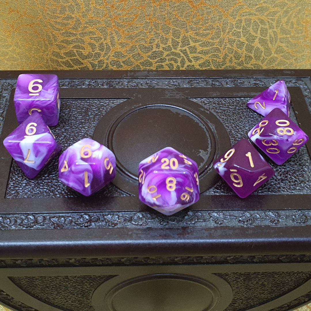 Infinite Fort - Amethyst Dream D&D Acrylic Dice Set