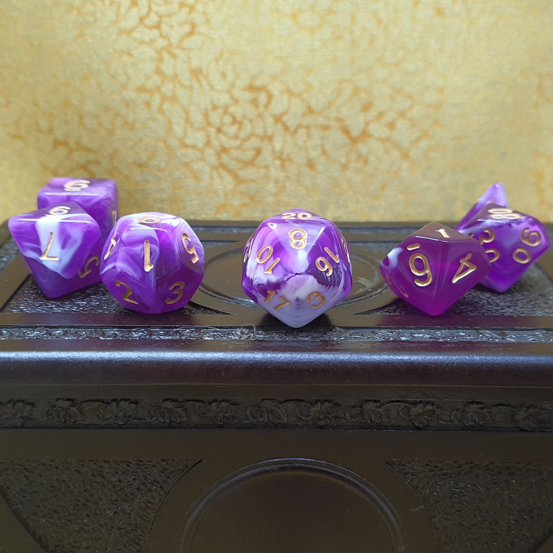 Infinite Fort - Amethyst Dream D&D Acrylic Dice Set