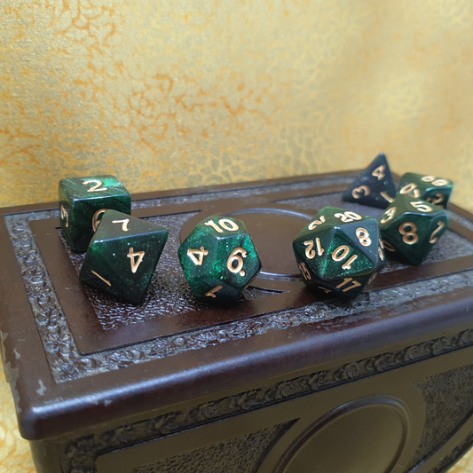 Infinite Fort - Arvandor Forest D&D Acrylic Dice Set