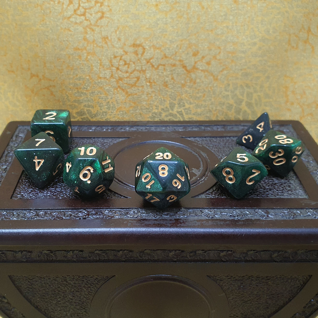 Infinite Fort - Arvandor Forest D&D Acrylic Dice Set
