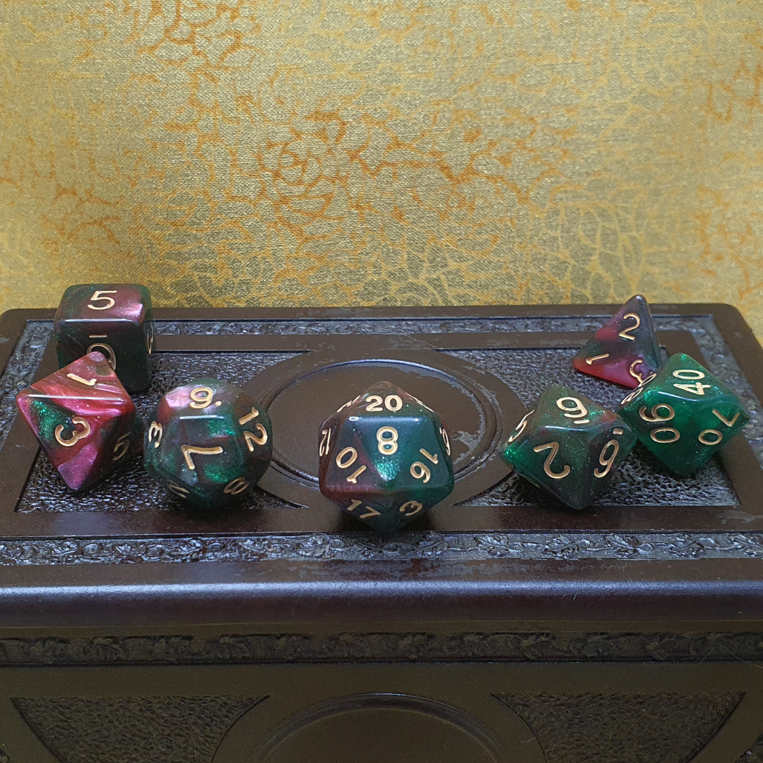 Infinite Fort - Arvandor Meadows D&D Acrylic Dice Set
