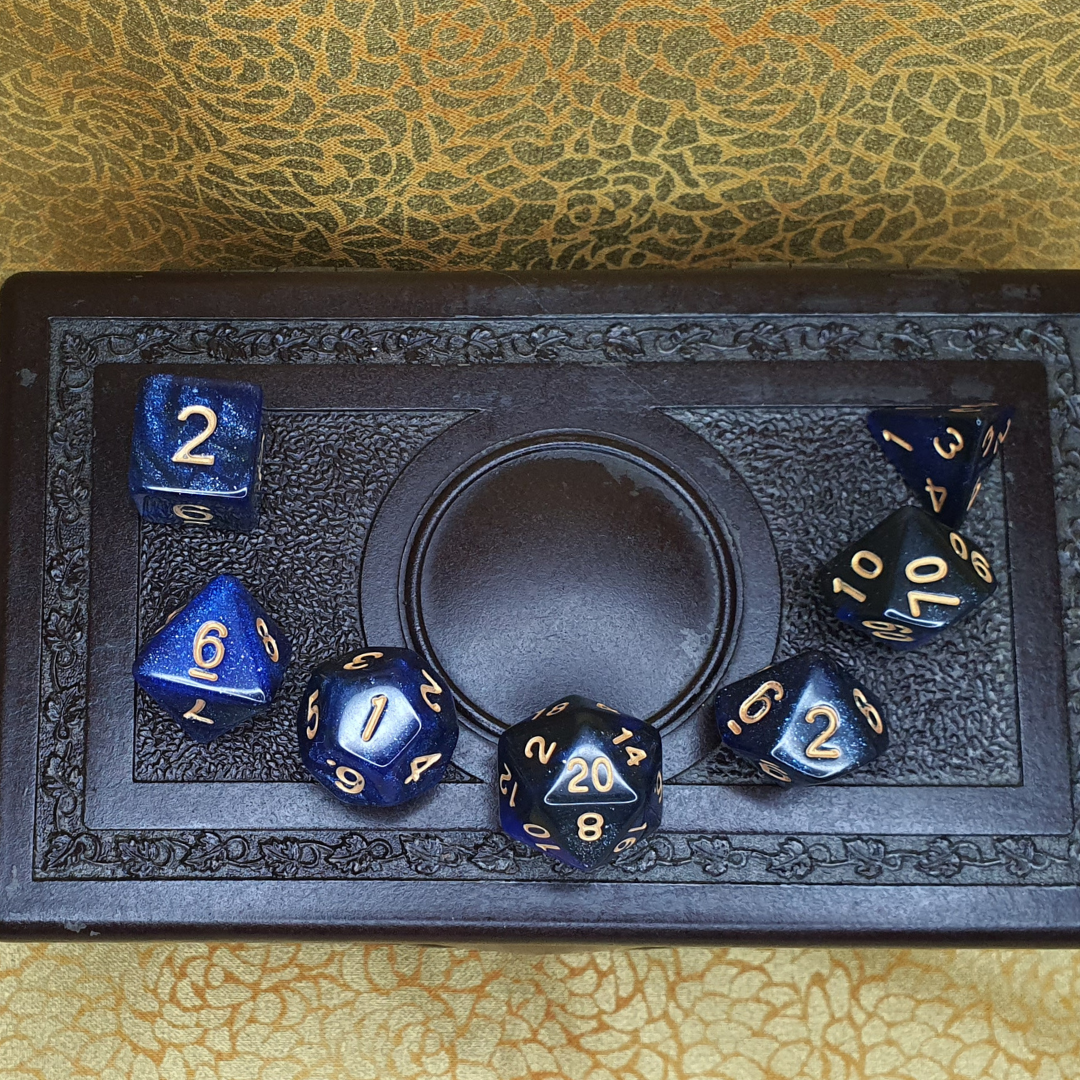 Infinite Fort - Black Water D&D Acrylic Dice Set