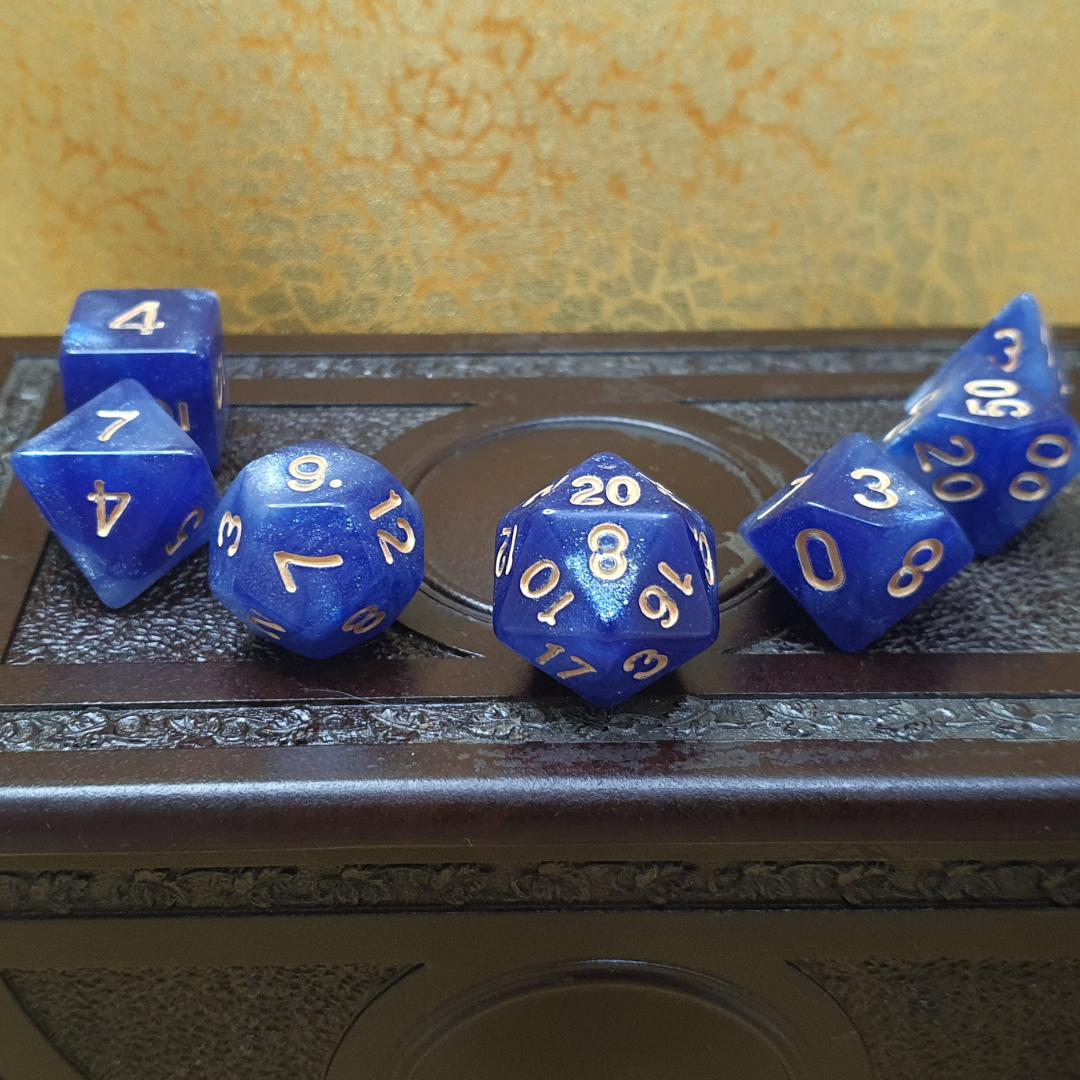 Infinite Fort - Clear Water D&D Acrylic Dice Set