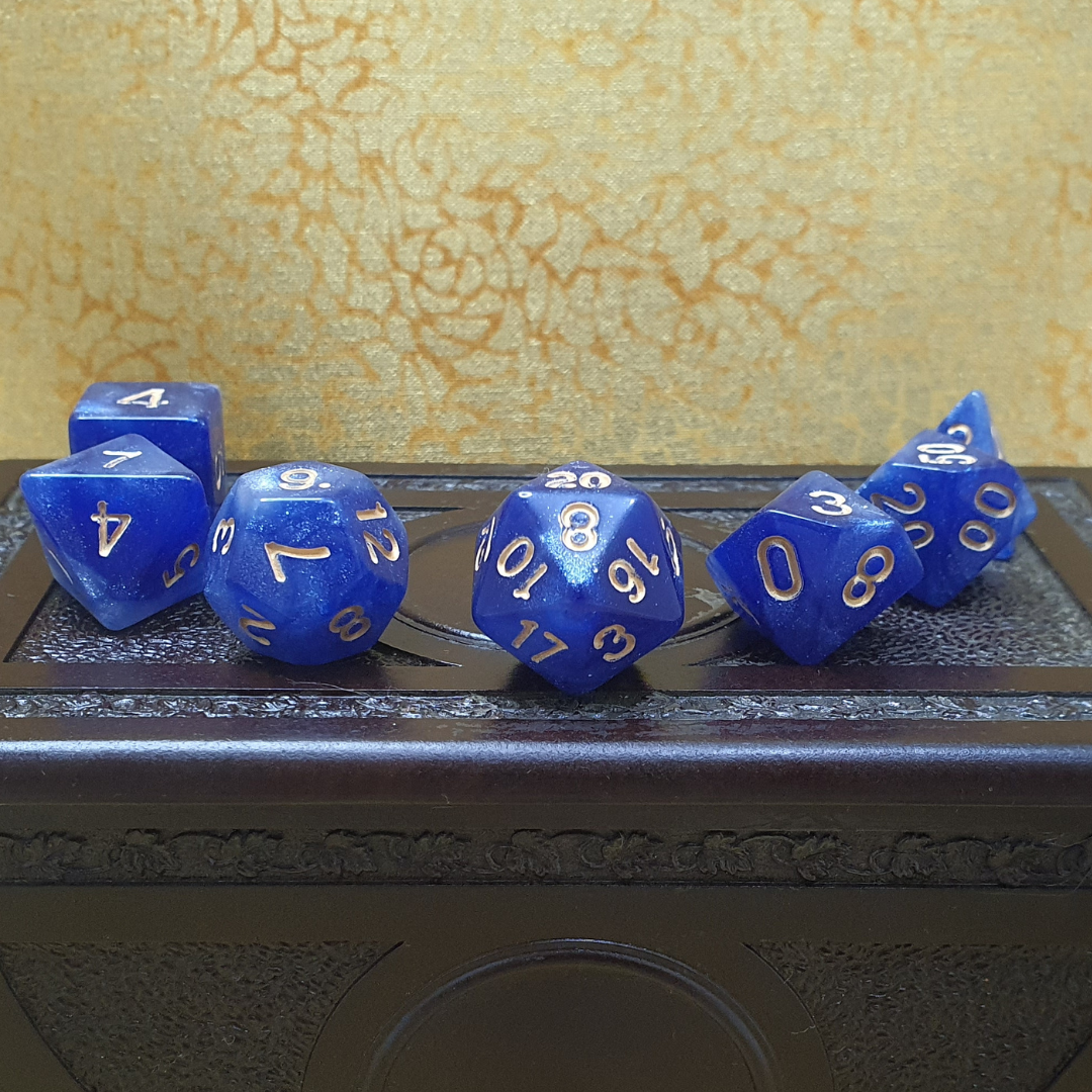 Infinite Fort - Clear Water D&D Acrylic Dice Set