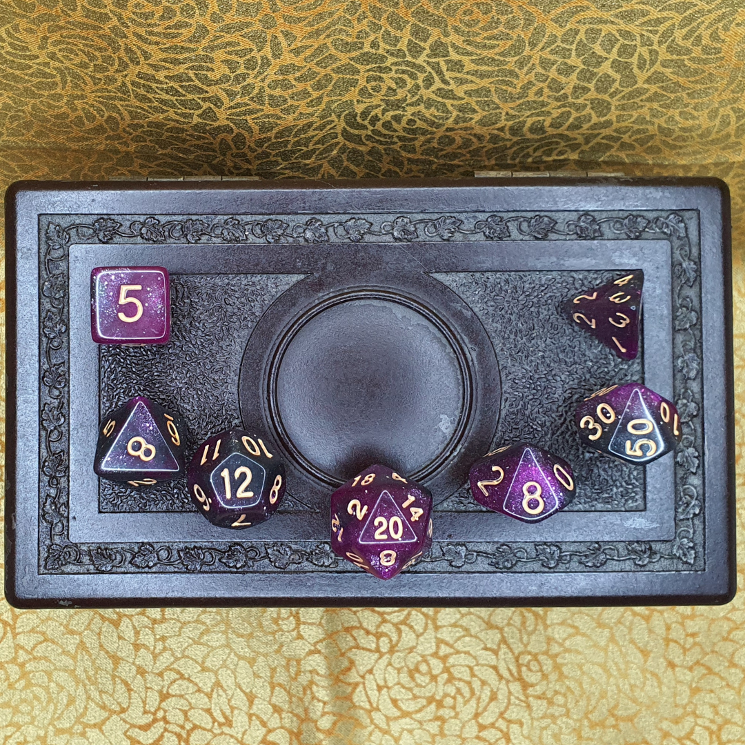 Infinite Fort - Dark Nebula D&D Acrylic Dice Set