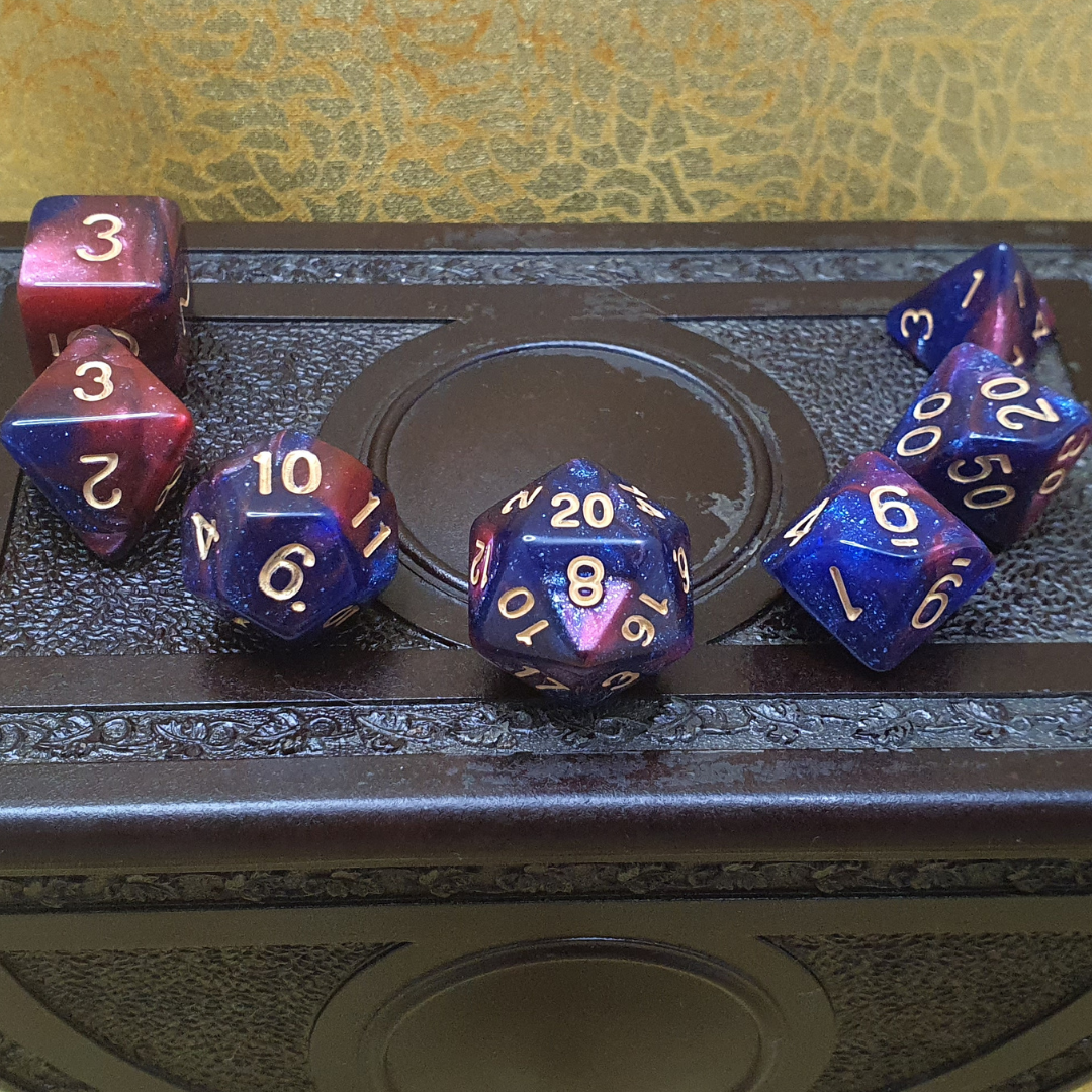 Infinite Fort - Nebula Solid D&D Acrylic Dice Set