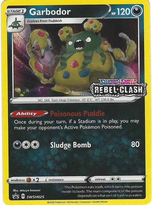 Pokemon TCG - Garbodor SWSH025 (Prerelease) Promo