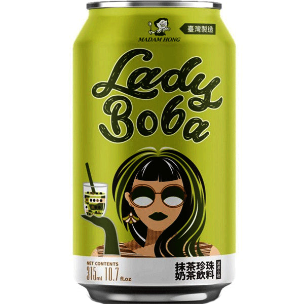 Lady Boba | Matcha Latte Bubble Tea | 330ml
