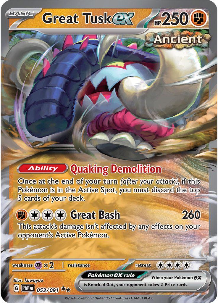 Pokemon TCG | Great Tusk EX 053/091 | Double Rare