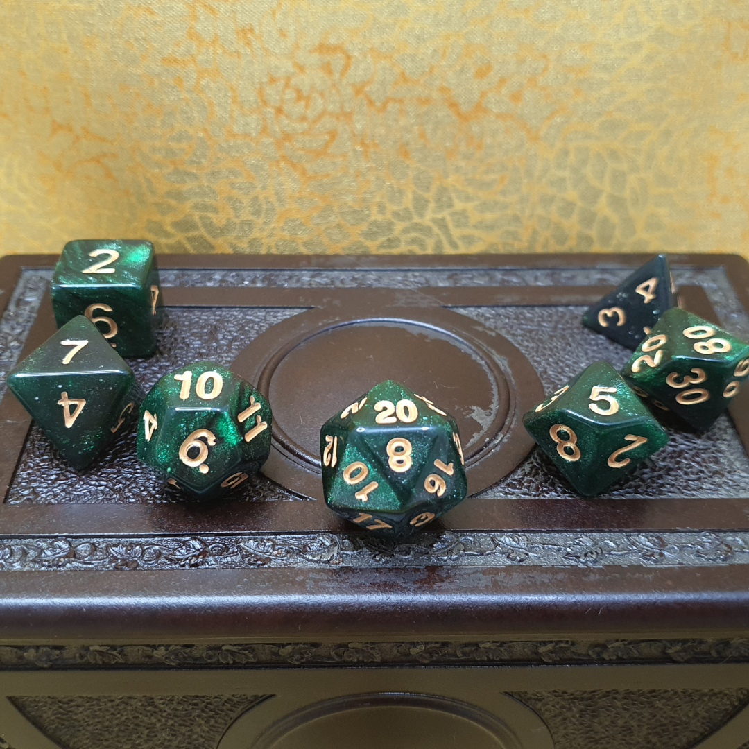 Infinite Fort - Arvandor Forest D&D Acrylic Dice Set