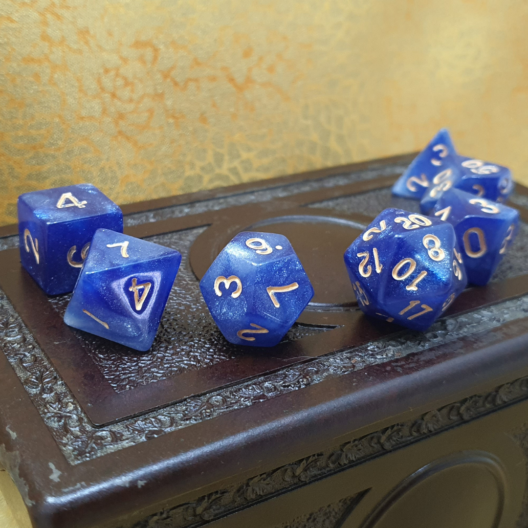 Infinite Fort - Clear Water D&D Acrylic Dice Set