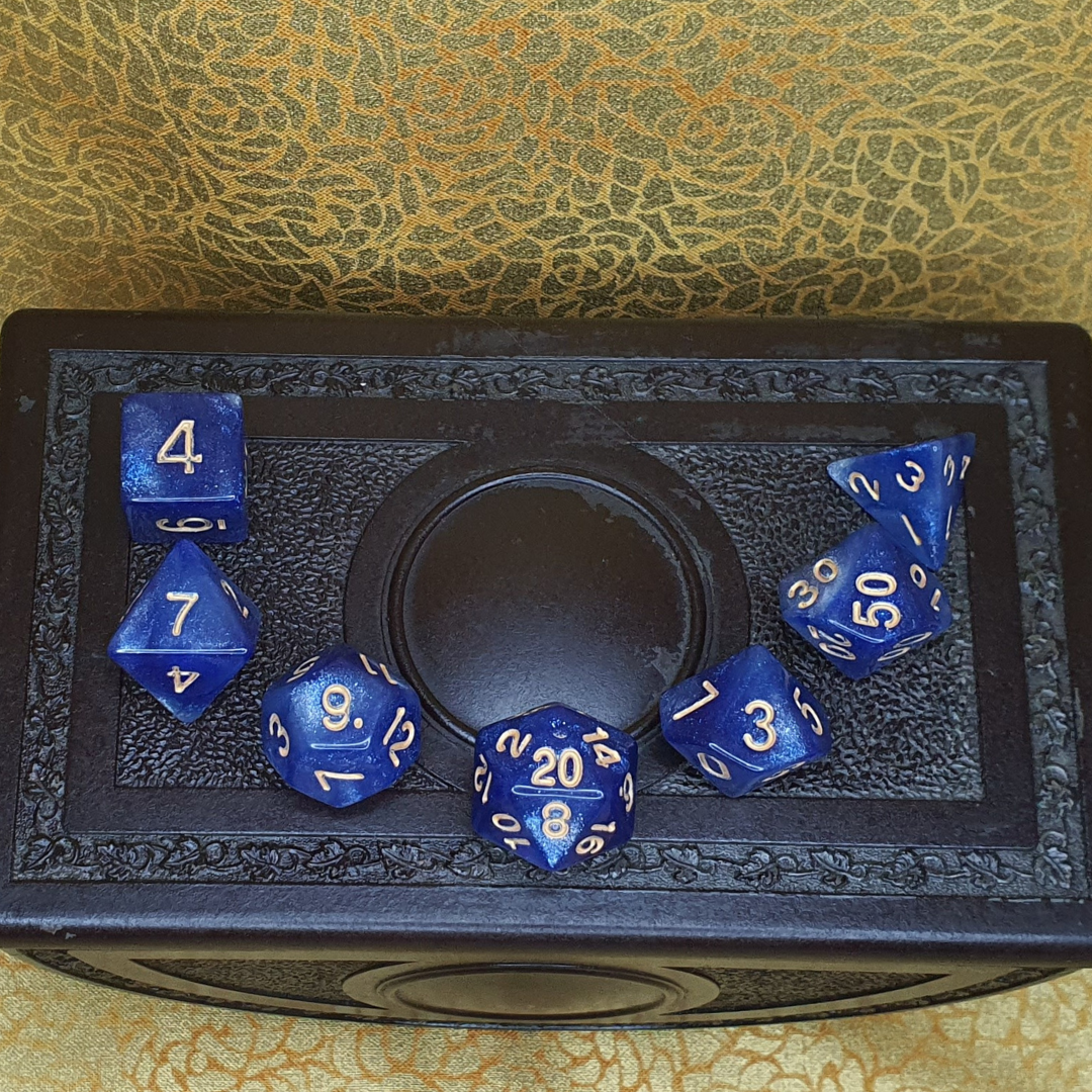 Infinite Fort - Clear Water D&D Acrylic Dice Set