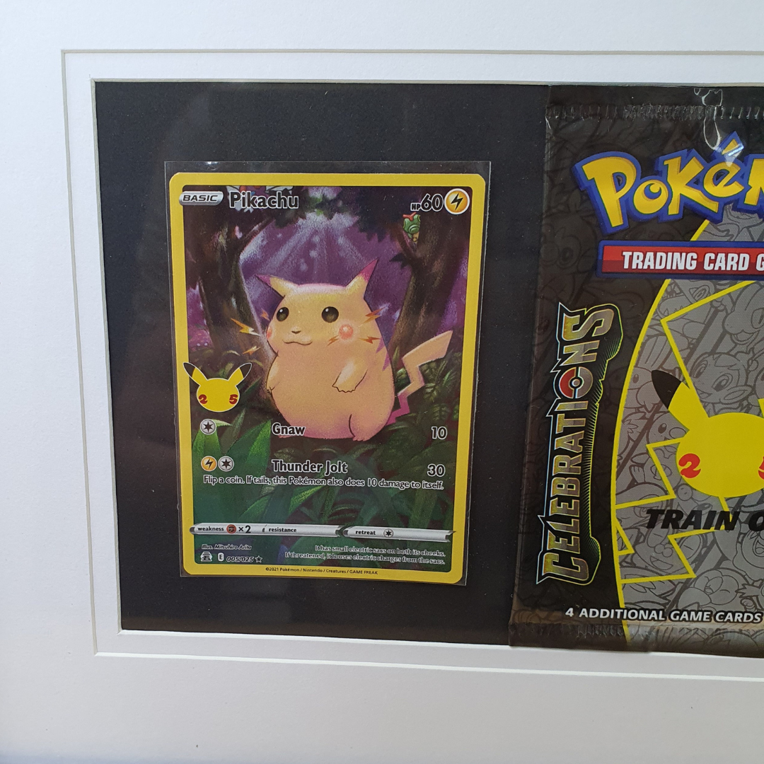 Pokémon Framed Card Set - Pikachu - 5/25 - Full Art/Celebrations Booster