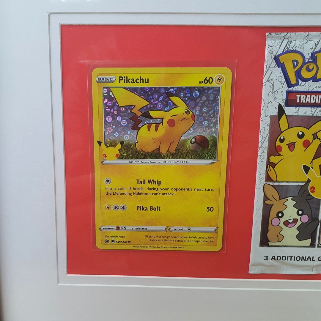 Pokémon Framed Card Set - Pikachu - SWSH039/General Mills 25th Anniversary Booster