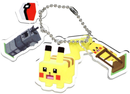 Pokémon Quest - Pikachu - Pixel Acrylic Mascot Charm